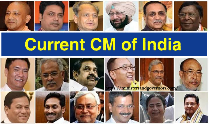 Updated List Of All Chief Ministers Of Indian States 2020 Ministers 